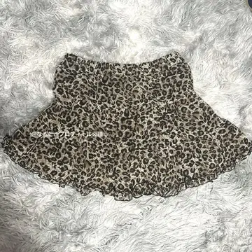 y2k 레오파드 무늬 프릴 스커트 투라라 계열