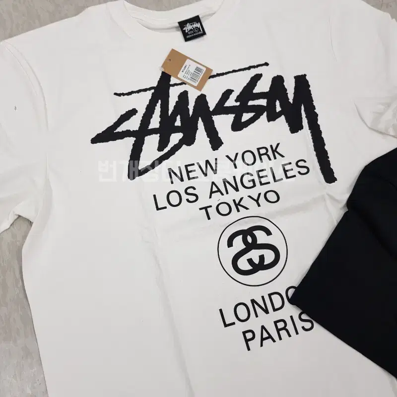 정품/무료배송) STUSSY 월드투어 반팔