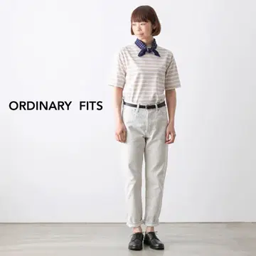 미사용 새상품 ORDINARY FITS 5P 앵클 데님 원 워시 화이트