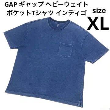 GAP 갭 헤비 웨이트 포켓 티셔츠 인디고 데님 XL