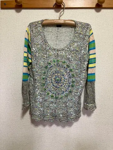 JANE DOE 제인 도 컬러풀 니트 스웨터 스팽글 멀티 M