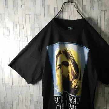 USA제 커트 코베인 추모 티셔츠 너바나 인기 XL 블랙 파랑