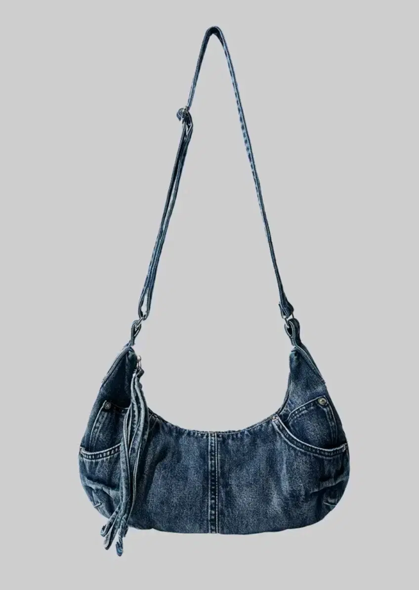 Maison Mined Denim Saddle Bag Blue Crossbody Bag