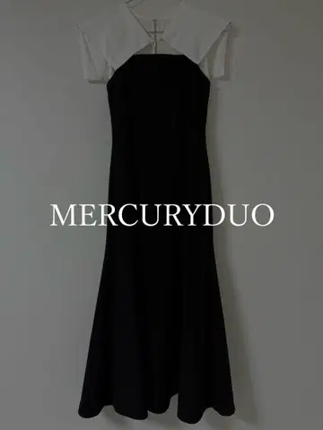 MERCURYDUO 머큐리 듀오 셔츠 도킹 배색 민소매 원피스