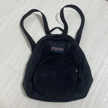 JANSPORT 코듀로이 블랙 백팩
