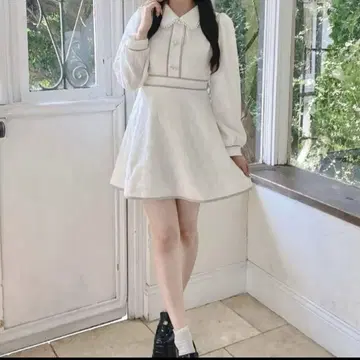 evelyn 리본 비쥬 OP 원피스