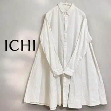 이치 ICHI 코튼 린넨 A 라인 롱 원피스 겉옷 일본제