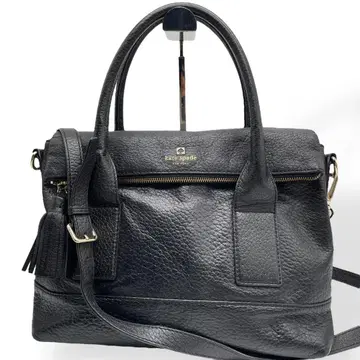 새상품급 kate spade 핸드백 2way 블랙 태슬 주름 가죽