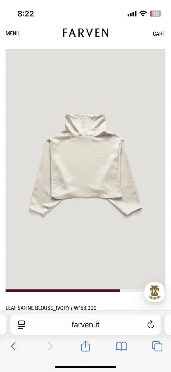 Below retail price) Farven Leaf Satin Blouse