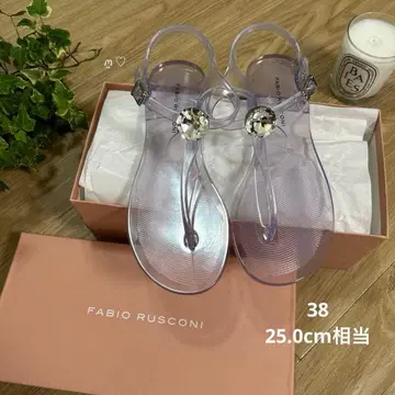 새상품 FABIO RUSCONI 파비오 루스코니 비쥬 플립플랍 샌들 38