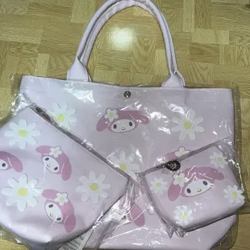 마이멜로디 토트 백 플라워 산리오 파우치 미니 파우치 3개 세트