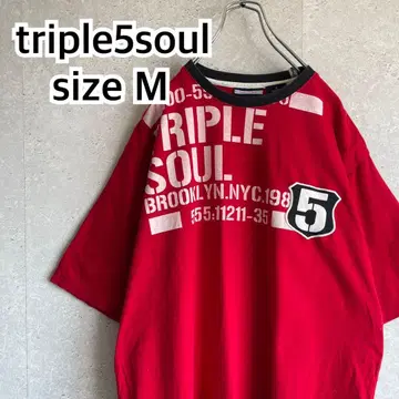 올드 트리플 파이브 서울 빅 로고 티셔츠 빨간색 레드