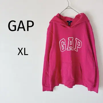 갭 후드티 후드 부착 속기모 빅 로고 루즈핏 핑크 XL