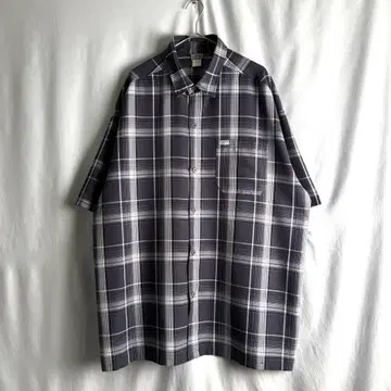 USA제 90년대 Caltop 옴브레 체크 셔츠 4XL