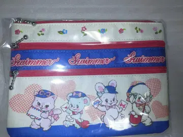 SWIMMER 스위머 쓰리 지퍼 파우치 & 자카드 직물 캔뱃지 총 4종