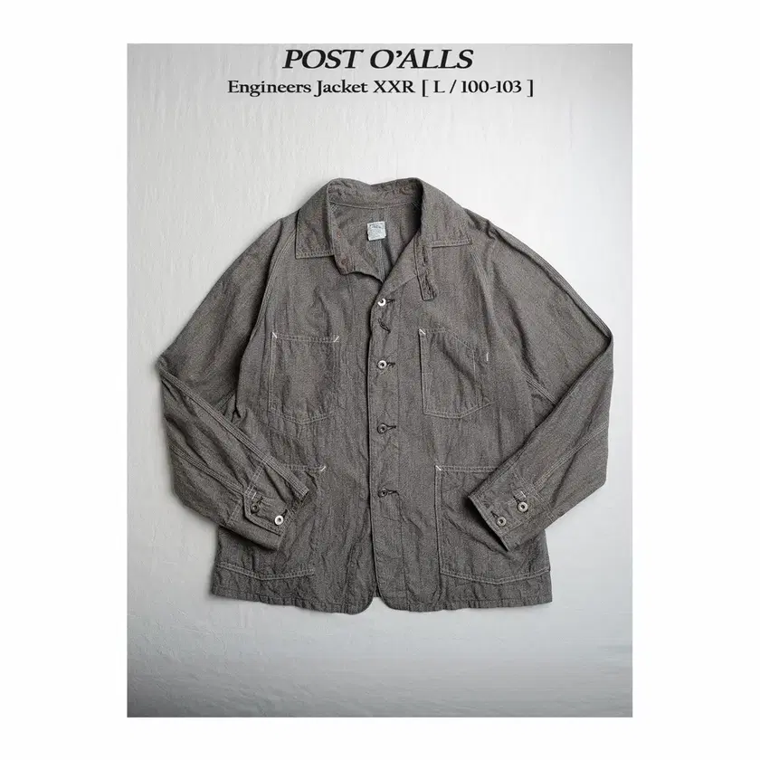 Post Overalls Engineer Jacket XXR L (100-103) size Cotton