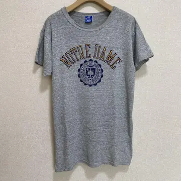 80s 챔피온 NOTRE DAME 티셔츠 그레이