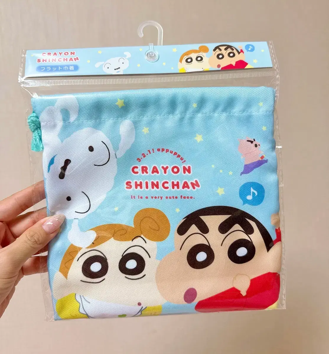 Shinchan Drawstring Pouch (Authentic Japanese Product)