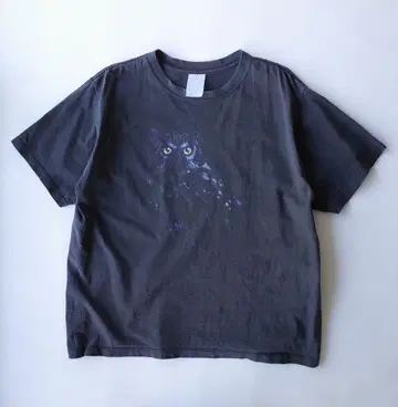 90's 빈티지 티셔츠 올빼미 블랙 L~XL 상당 이르미나티