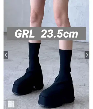 그레일 GRL 통굽 니트 미들 부츠 zr1193 23.5cm 새상품급