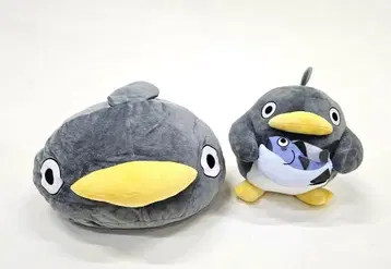 카라메루 펭귄 봉제 인형 돔 쿠션 펭귄 물고기 BIG