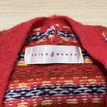 CHILDWOMAN 노르딕 무늬 울 니트 가디건