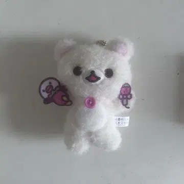 코리락쿠마 봉제 인형 키링 화이트