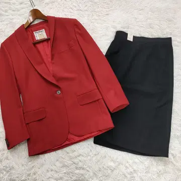 새상품급 살바토레 페라가모 셋업 라펠 비대칭 오렌지 블랙
