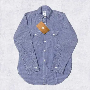 POST OVERALLS 깅엄 체크 셔츠 USA제 택 포함 미사용 새상품
