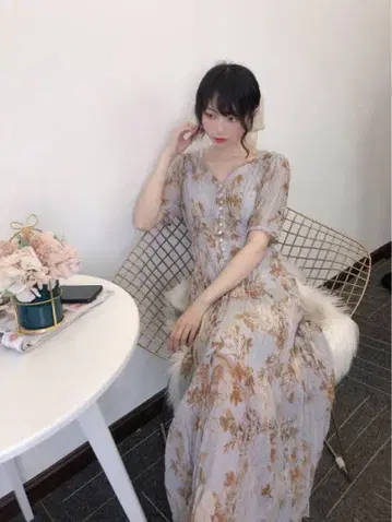 COCO DEAL 보타니컬 플라워 시어 원피스