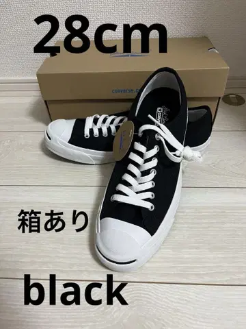 새상품 박스 있음 컨버스 잭 파셀 블랙 28cm