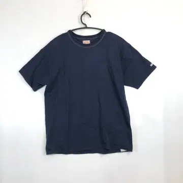 일본제 FLAT HEAD 플랫 헤드 반팔 티셔츠 네이비 코튼 L