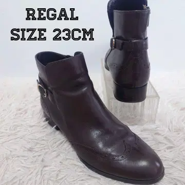 REGAL 리갈 사이드 지퍼 가죽 처카 부츠 신발 23cm