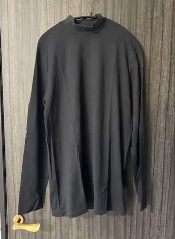 Y-3 하이넥 긴팔 티셔츠 블랙