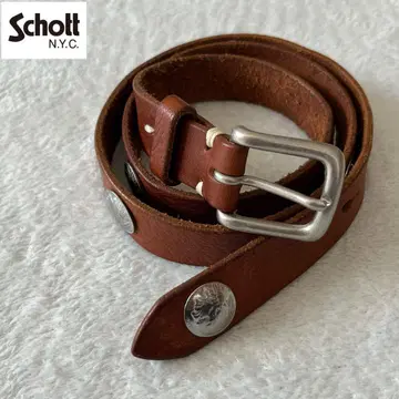 새상품급! Schott Bros Newyork 콘초 가죽 벨트