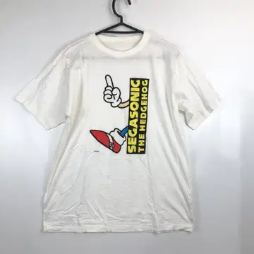90s 세가 소닉 SEGAASONIC 반팔 티셔츠 구제 의류 프리 사이즈