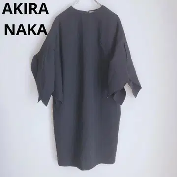 아키라나카 원피스 무릎 기장 포멀 슬림 일본제 네이비 38
