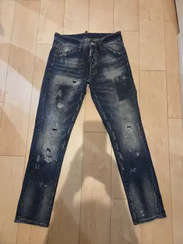 DSQUARED2 디스퀘어드 데미지 진 팬츠 데님