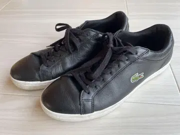 Lacoste MSK123 블랙 가죽 스니커즈 남성용 26.0