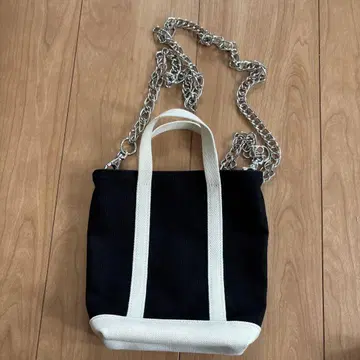 603 미드 허리 체인 숄더 미니 토트백 블랙