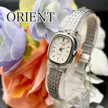 작동 손목시계 ORIENT 오리엔트 새상품 배터리 여성용 실버 C50