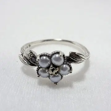 록잔 SILVER925 펄 마카사이트 반지 19호