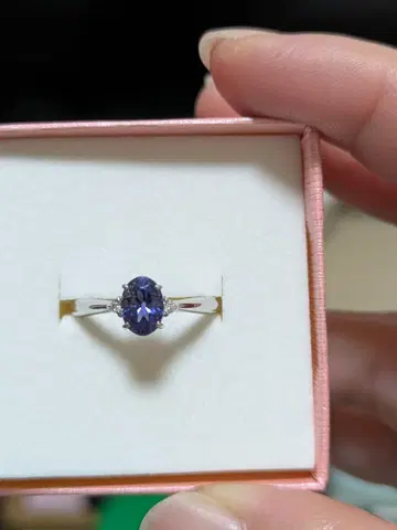 가격 인하! 대형 0.7ct 탄자나이트 플라티나 반지 #11