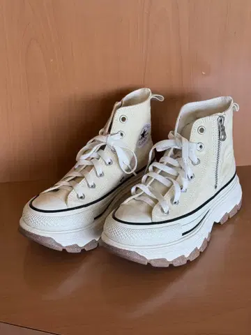 CONVERSE ALL STAR 하이컷 스니커즈 아이보리 23cm