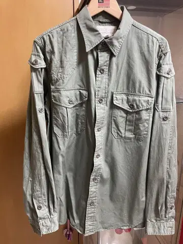 Denim&Supply 랄프 로렌 L 사이즈 올리브 그린 긴팔 셔츠