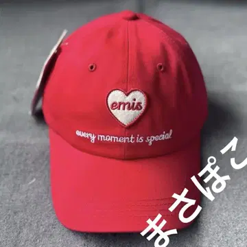 emis 여성용 레드 야구 모자