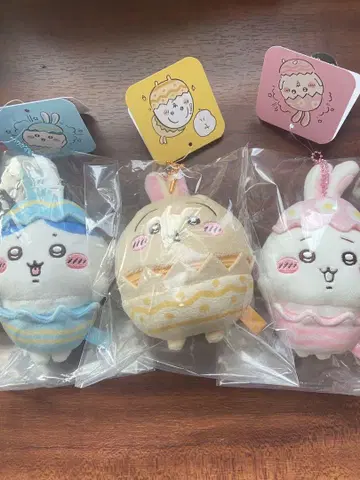 부활절이 다가오는 마스코트 치이카와 (먼작귀) 하치와레 토끼 3개 세트