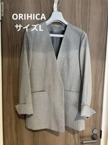 ORIHICA 그레이 노카라 자켓 여름용