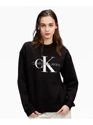 CALVIN KLEIN JEANS 로고스 맨투맨 S