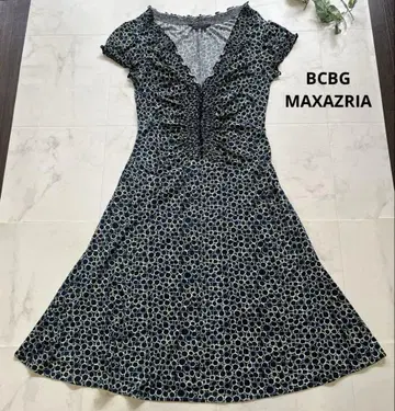 BCBG 맥스 맥스 아즈리아 저지 원피스 올 패턴 사이즈 M 네이비